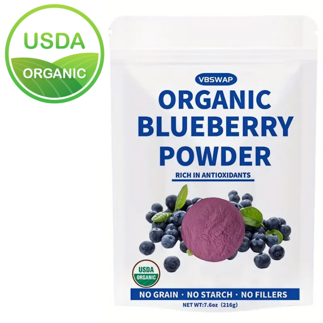 7.6oz 100% Natural Organic Blueberry Powder | Wild Blueberry Source - USDA