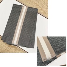 Sallys Boutique Twill Silk Mens Geometric Print Oblong 2 Layer Scarf 160 26cm