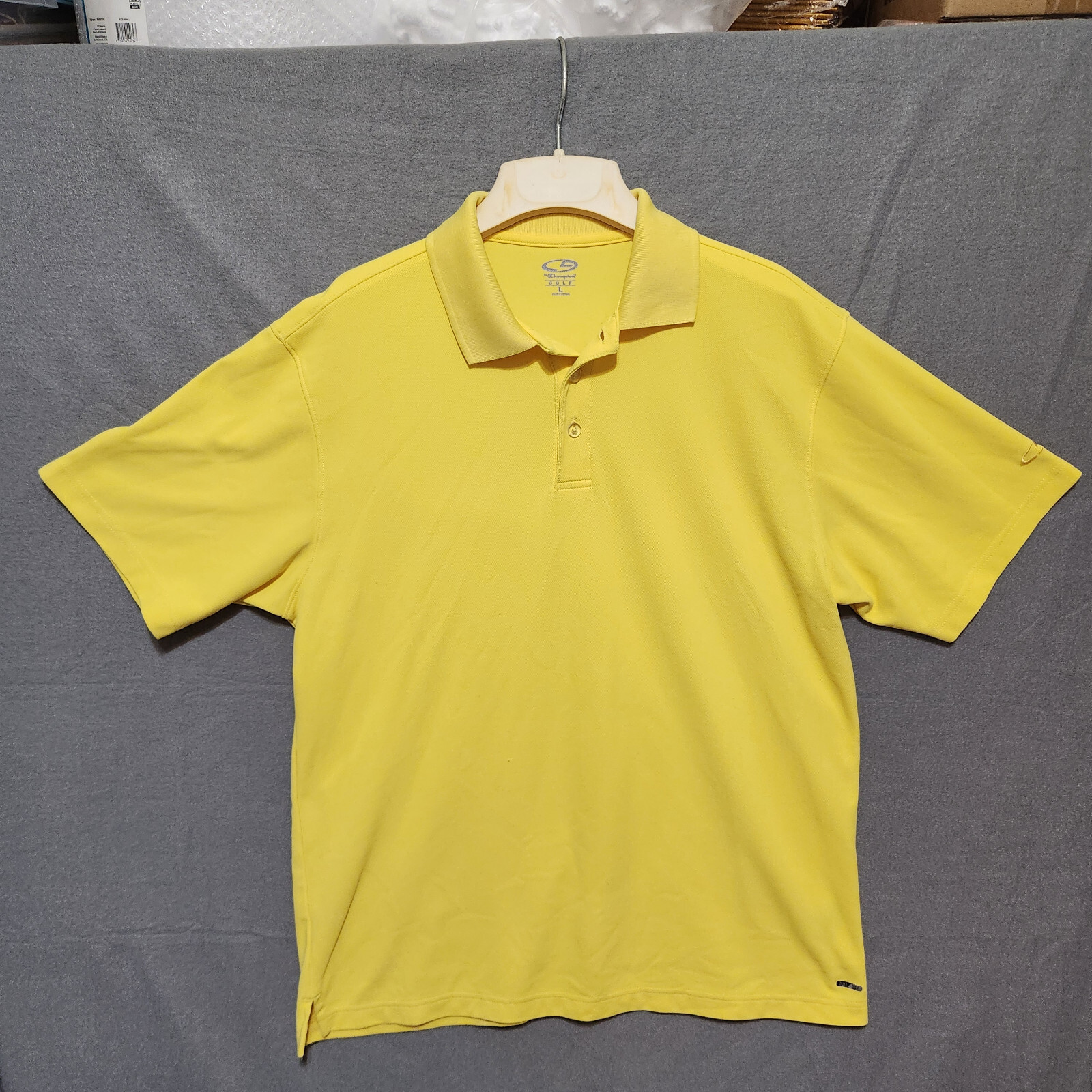 Champion Golf Polo Size Large Yellow