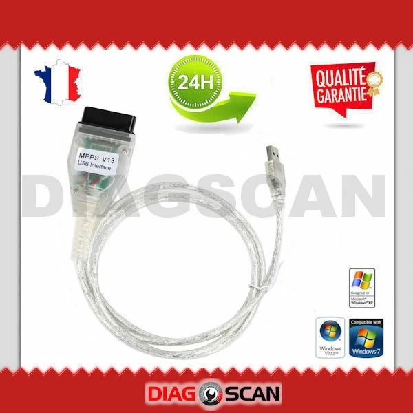 Interface MPPS V13.02 CHIP TUNING FLASH PROGRAMMATION ECU + Pack logiciels V16 - Photo 1/1