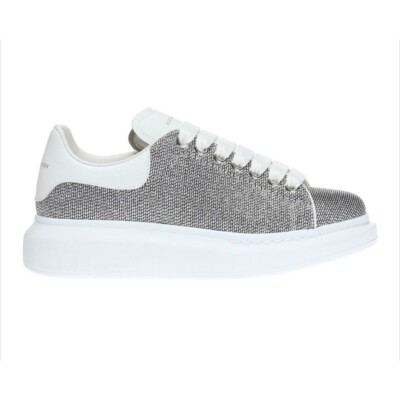 Alexander McQueen Oversized Platform Sneakers Silver White Size EUR 39.5 Rare