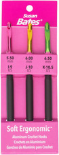 Susan Bates Crochet Hook Set SZ I9-K105, Sizes I9/5.5Mm, J10/6Mm, and K10.5/6.5M