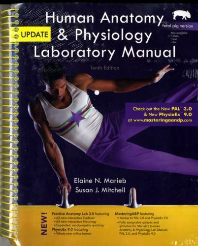 Anatomie et physiologie humaines Marieb, 10e édition, version porc fœtal, manuel de laboratoire - Photo 1 sur 1