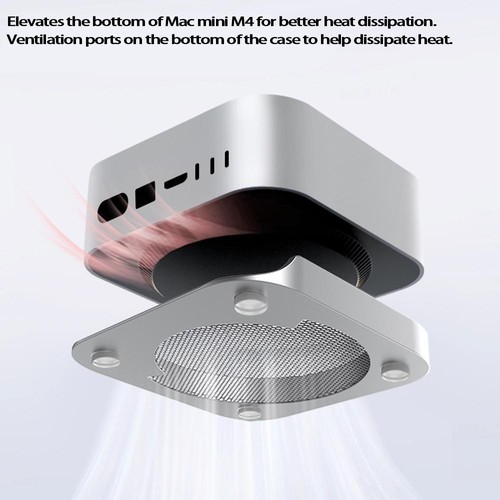 Suitable for Mac Mini M4/M4 Pro 2024 Desktop Dust and Heat Dissipation Stand - Afbeelding 10 van 10