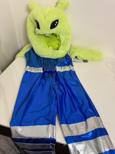 Pottery Barn Kinder - grün Alien Astronaut beleuchtet Halloween Kostüm Größe 3T
