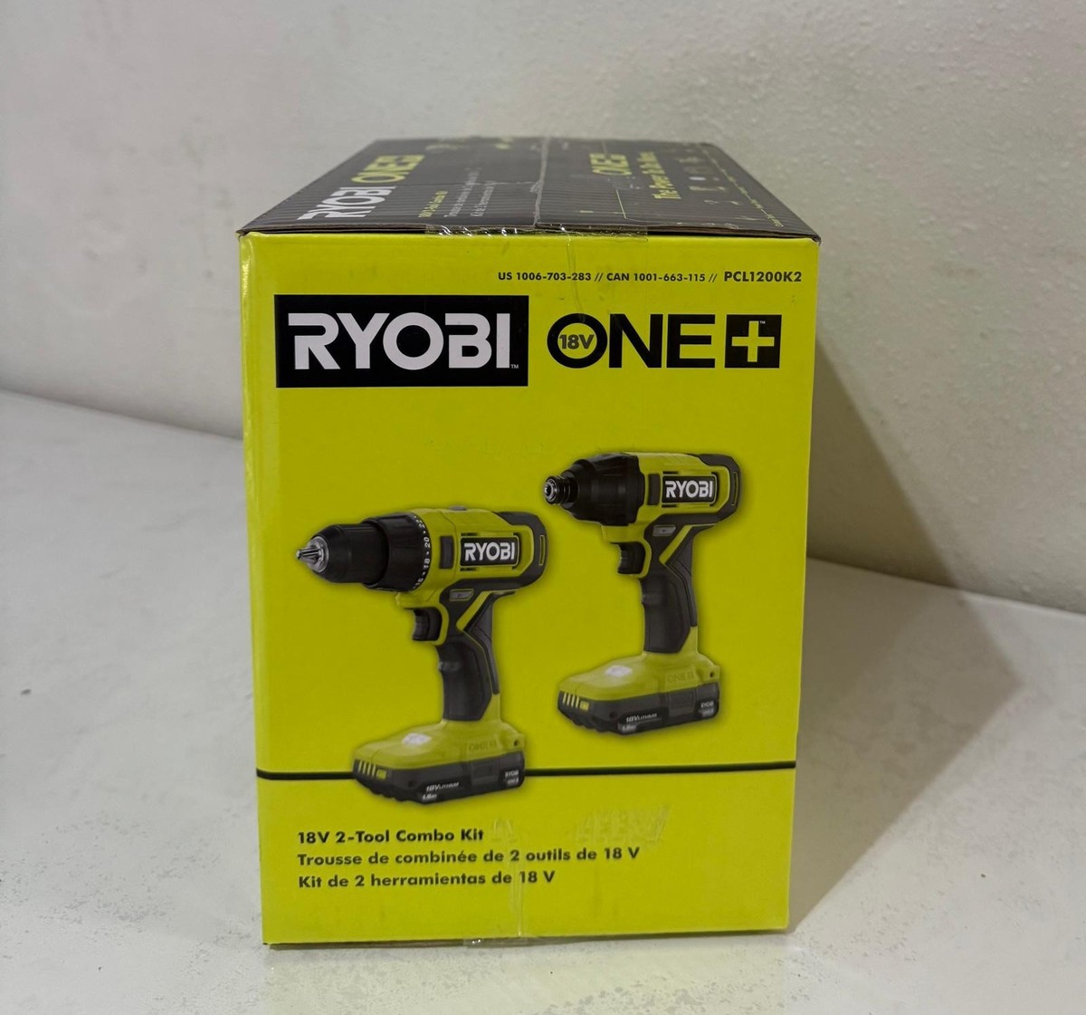 Ryobi ONE+ 18V Drill/Driver 2-Tool Combo Kit PCL1200K2 for sale