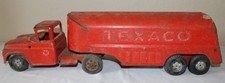 Vintage 1950s Buddy L Texaco Gas Fuel Tanker Tank Truck Red Pressed Steel Toy