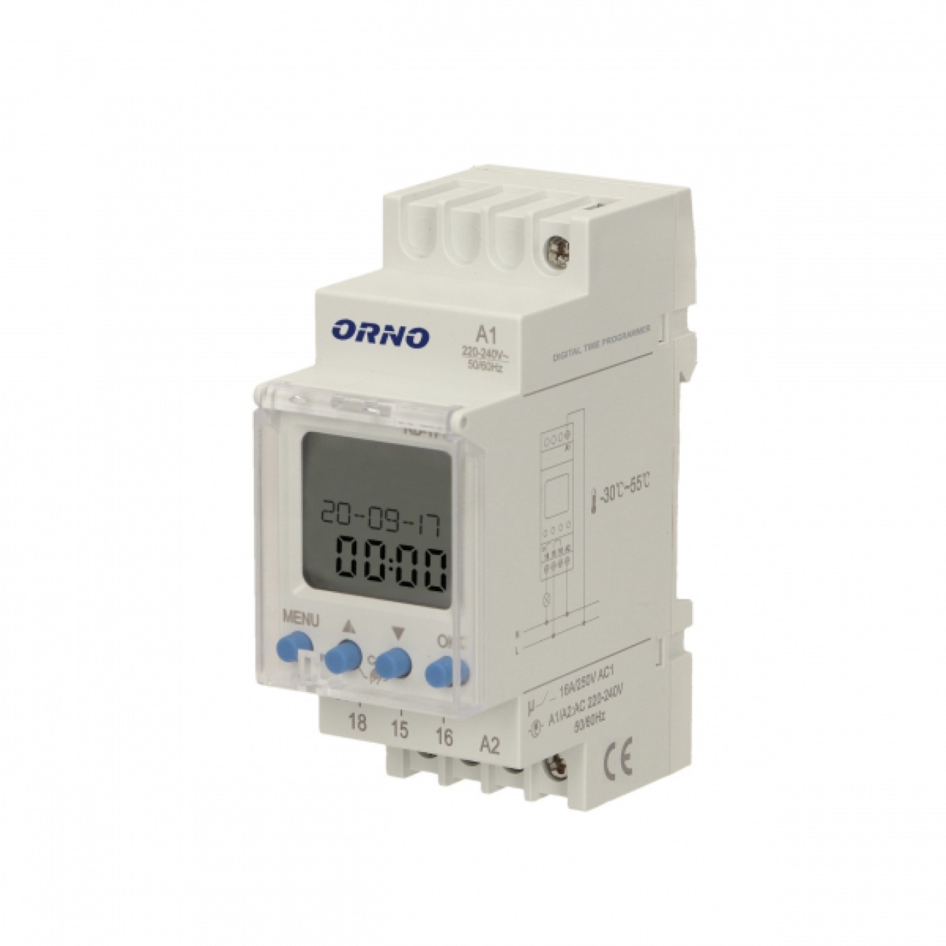 Orno , Zeitschaltuhr, Elektronischer Astro- Und Zeitprogrammierer, 100 Programme, 3 Menüsprachen, 2 Relaisausgänge Max. 16 - Bild 3