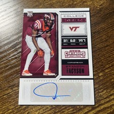 2018 Panini Contenders Draft Picks - College Ticket Brandon Facyson #218 