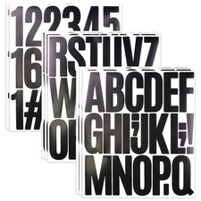 8 Sheets Letter Number Stickers, 3 Inch Vinyl Alphabet Stickers, 174 Pieces S...