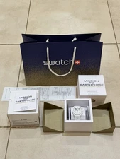 New SWATCH x OMEGA Mission To Earthphase Moonshine Gold COLD MOON Receipt White