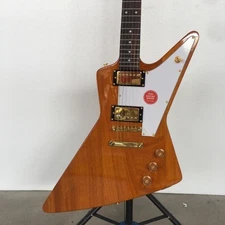 Hot Sale Mahogany Neck Electric Guitar Gold Hardware White Pickguard 2H Pickups