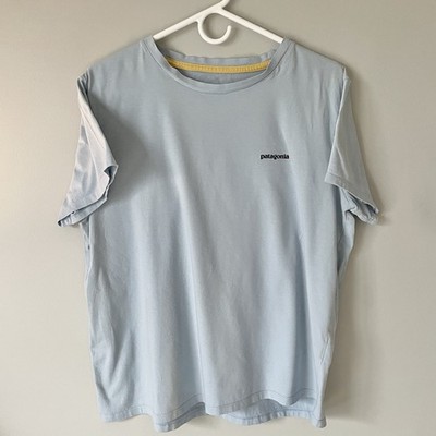 Patagonia Save Our Planet Shirt T-shirt Women s XL Regular Fit Light Blue EUC