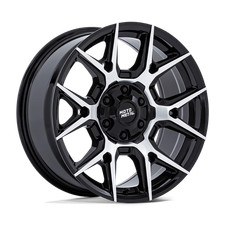 17x8.5 Moto Metal Wheels Mo813 Mason Gloss Black W Machined 6x139.7 Rims 1pc