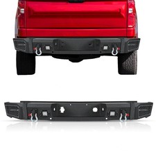 Heavy Duty Steel Rear Bumper W Lights D-rings Fits 07-13 Silverado 1500 Sierra