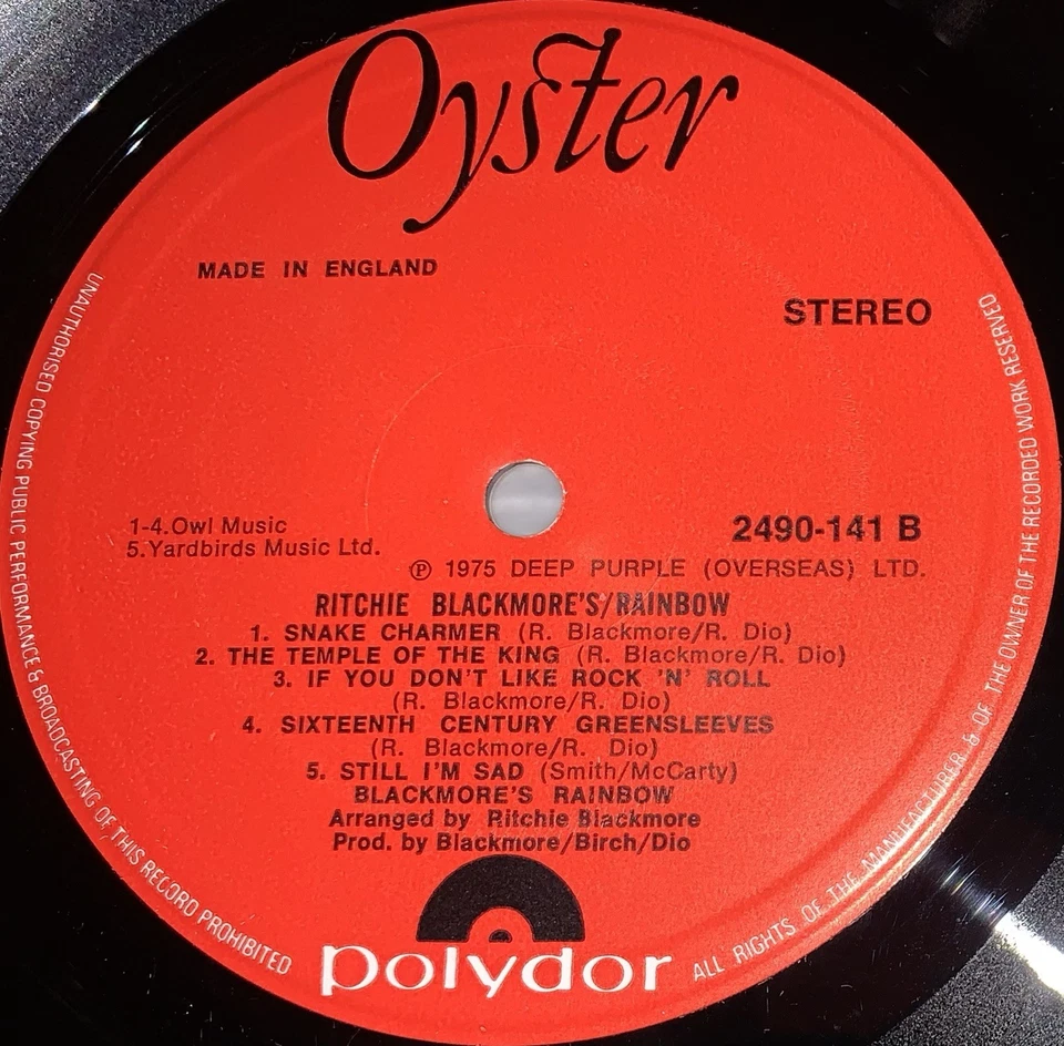 Rainbow - Ritchie Blackmore’s Rainbow 1978 UK Reissue VG+/VG Condition - Image 3 of 4