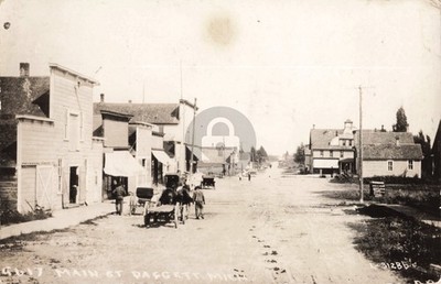Street View 9617 Main St., Daggett MI Michigan RPPC Photo Postcard COPY