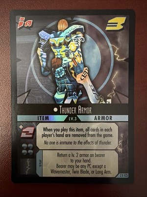 .hack ENEMY TCG Thunder Armor #2X123 Ultra Rare Foil CCG DOT Distortion