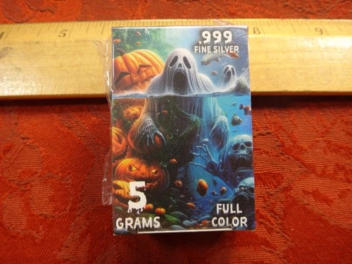 Pan Silver Company Colorized Water Ghost Sealed 5 Grams .999 Fine Silver LE 1000