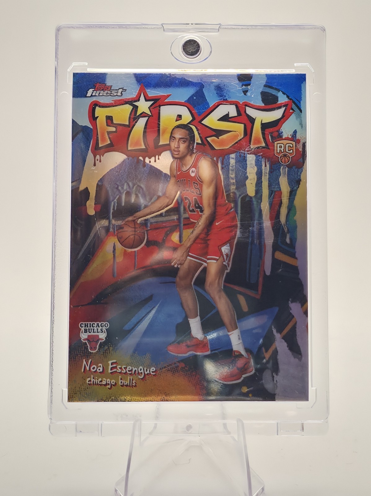 2025-26 Topps Finest Noa Essengue First Refractor RC #F-12 Chicago Bulls