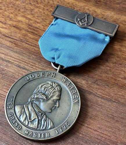 Vintage Masonic Joseph Warren Distinguished Service Medal Massachusetts No.2