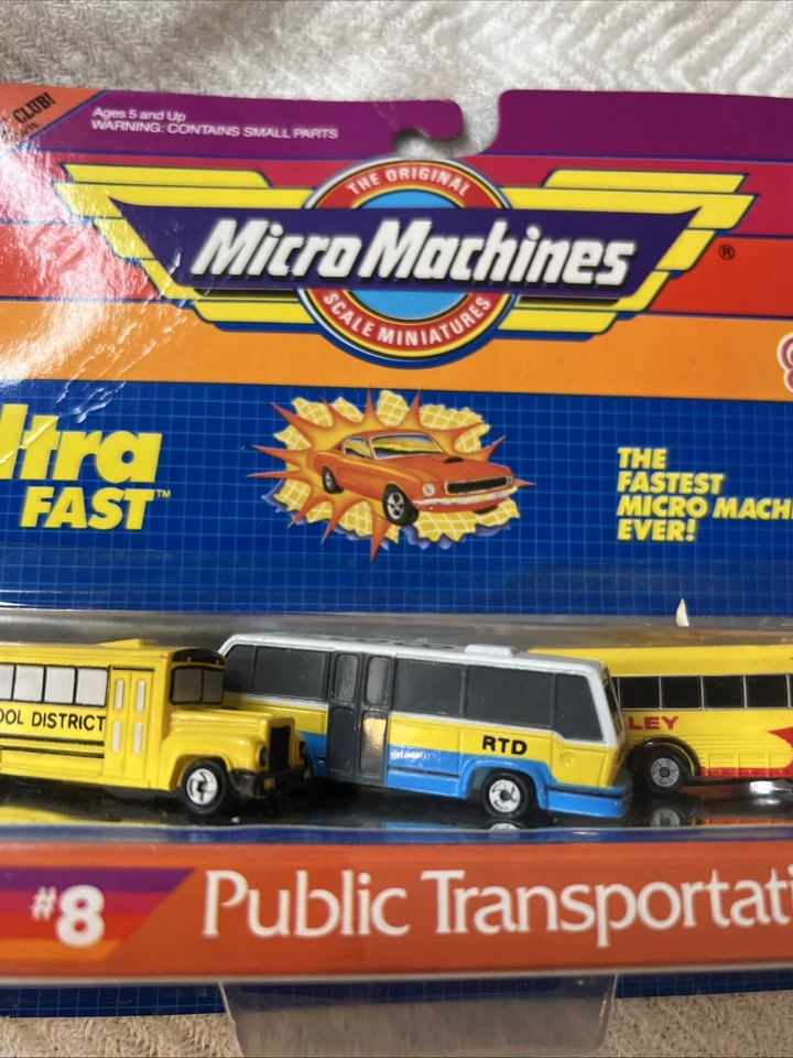 1989 Micro Machines ULTRA FAST Public Transportation Collection #8 * VERY RARE - Image 3 of 4