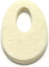 Oval Shaped Felt Callus Protective Pads - Adhesive Foot Pads That Surround Callu
