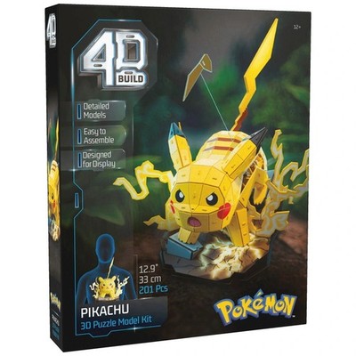 NEU 4D Build Pokémon Pikachu 3D Puzzle Set 201 Teile Official Rare Toy 33cm  ️
