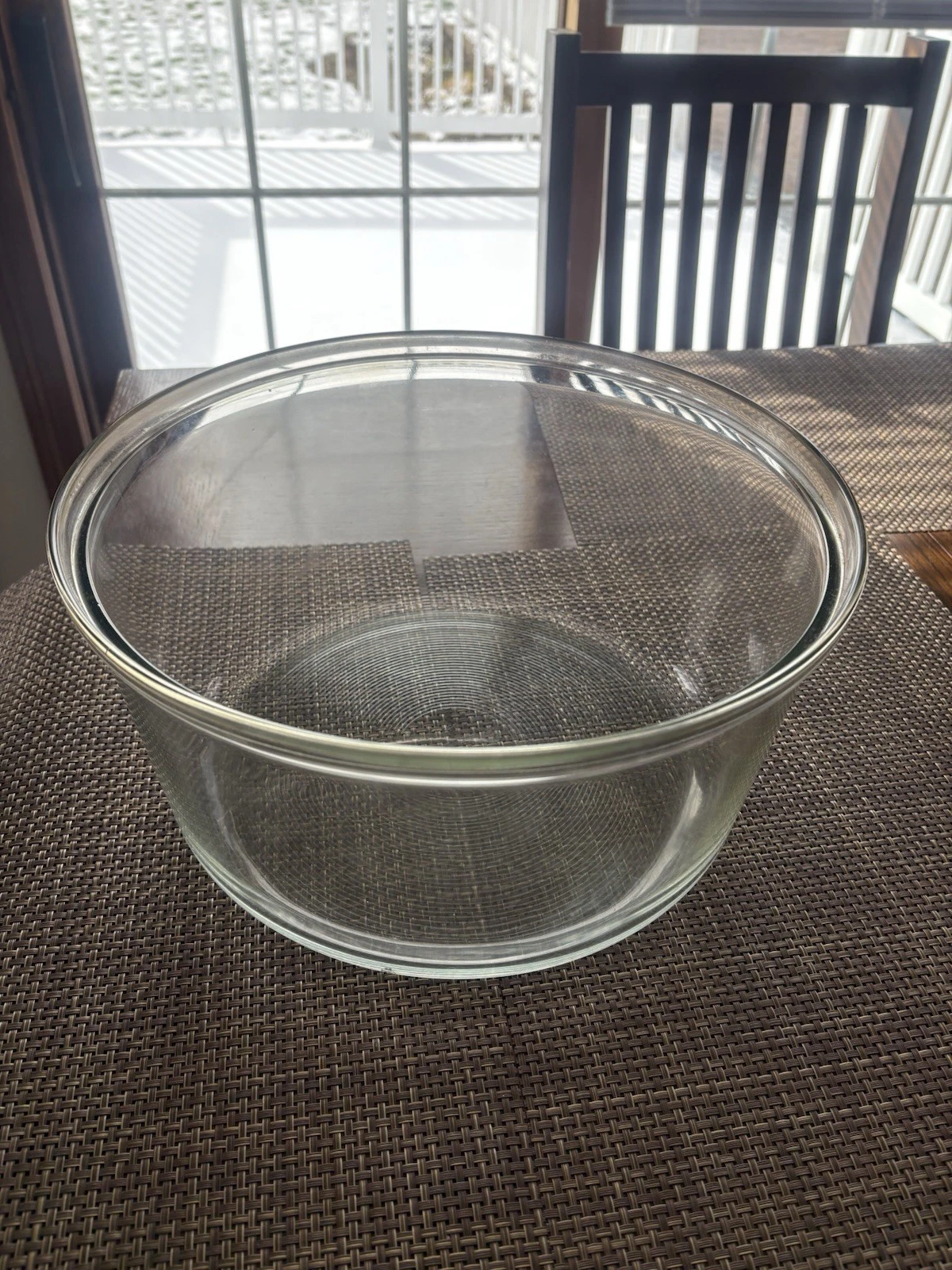 Crest FRENCH TECHNOLOGY Mixing Bowl Glass Clear Huge 13" Direct Heat Baking Dish