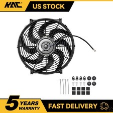 Universal 14 Inch Electric Radiator Cooling Fan 80w 12v 1802 Rpm Brushed 2 Pin