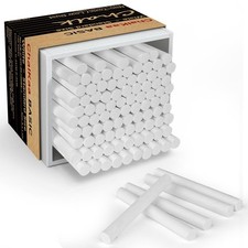 Dustless White Chalk, 100 Count, Non-Toxic, Medium Point, Classroom Board Suppli