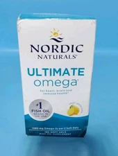 Nordic Naturals Ultimate Omega Lemon 1280mg Sealed 180 Softgels Exp 10/26
