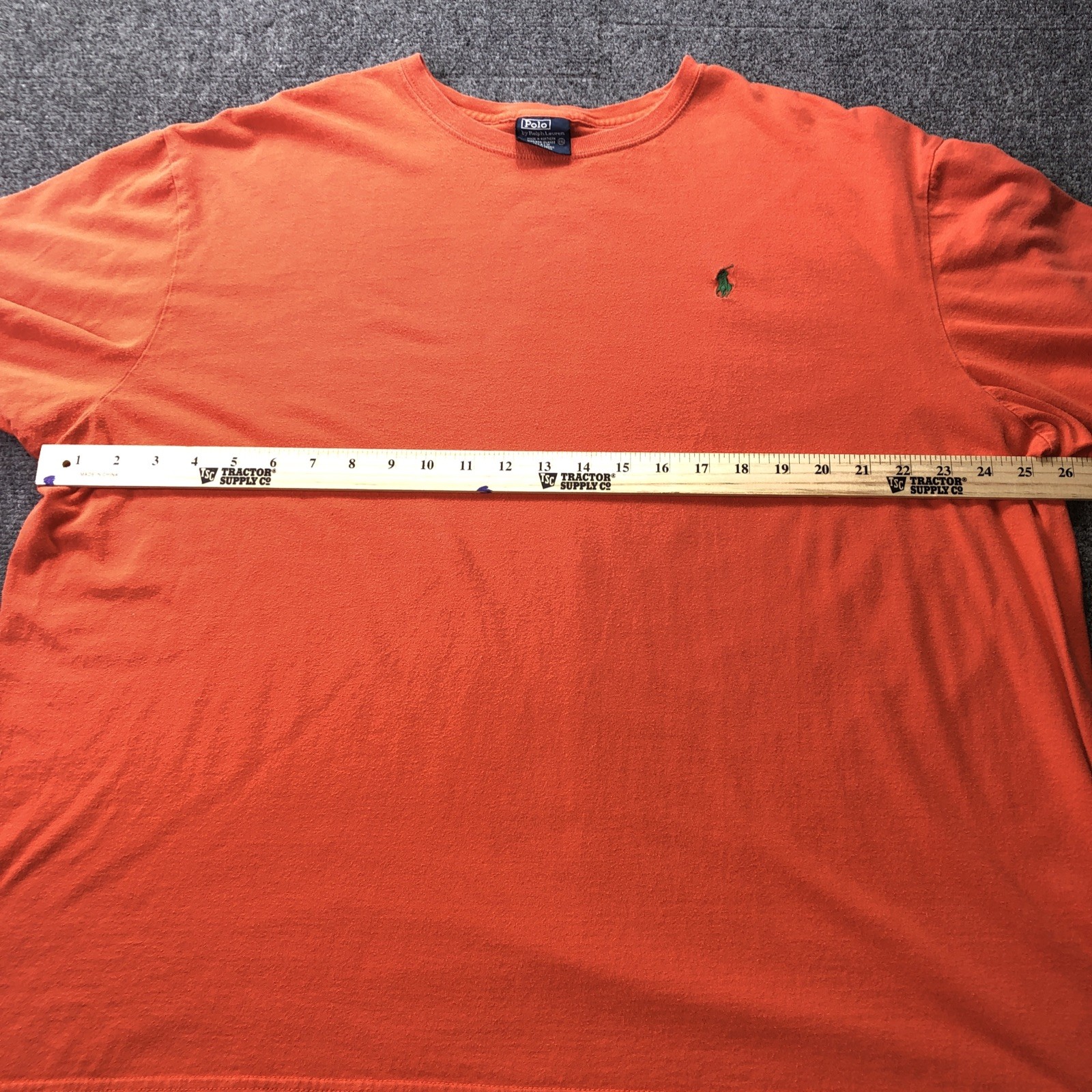 Polo Ralph Lauren camicia uomo XXL vestibilità personalizzata arancione pony logo casual