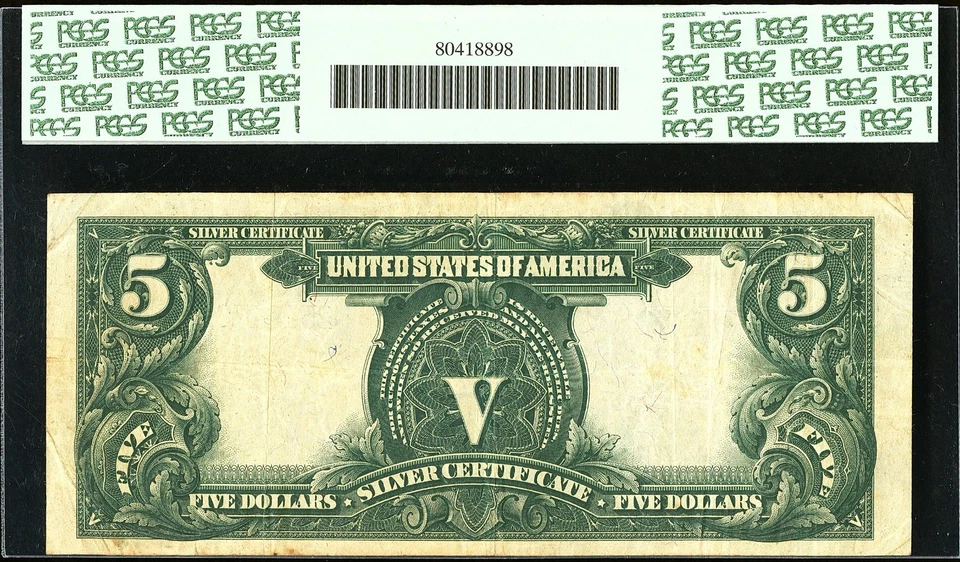 1899 $5 Silver Certificate Chief FR.278 PCGS 25 VF - Image 2 of 3