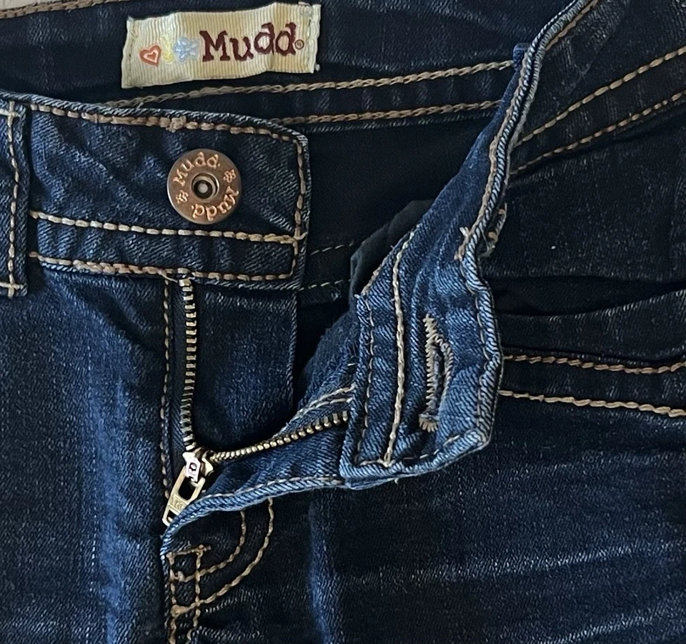 Pantalones cortos de jean 4 piezas para niñas y niños talla 10 con camiseta sin mangas púrpura talla 10/12 Foto 4 de 4