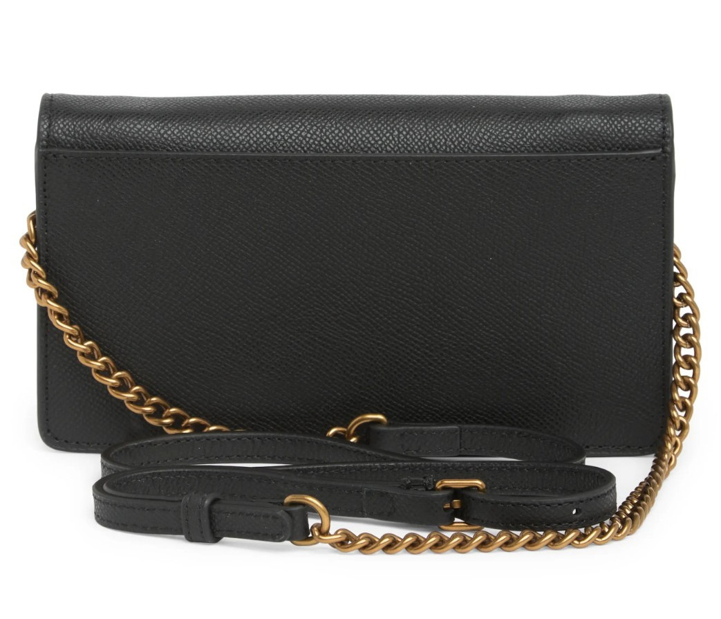 Kurt Geiger London Women's Richmond Mini Crossbody Shoulder Bag in Black Leather
