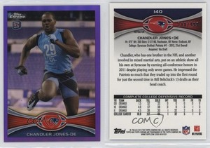 2012 Topps Chrome Retail Purple Refractor /499 Chandler Jones #140 Rookie RC