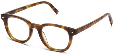 Warby Parker BRAM Round Eyeglasses SADDLE TORTOISE Medium 48-20-145mm BOX & CASE