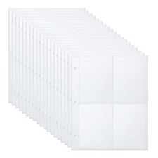 50pcs Trading Card Sleeves, 400 Pockets Double Sided Page Protectors for A5 3...