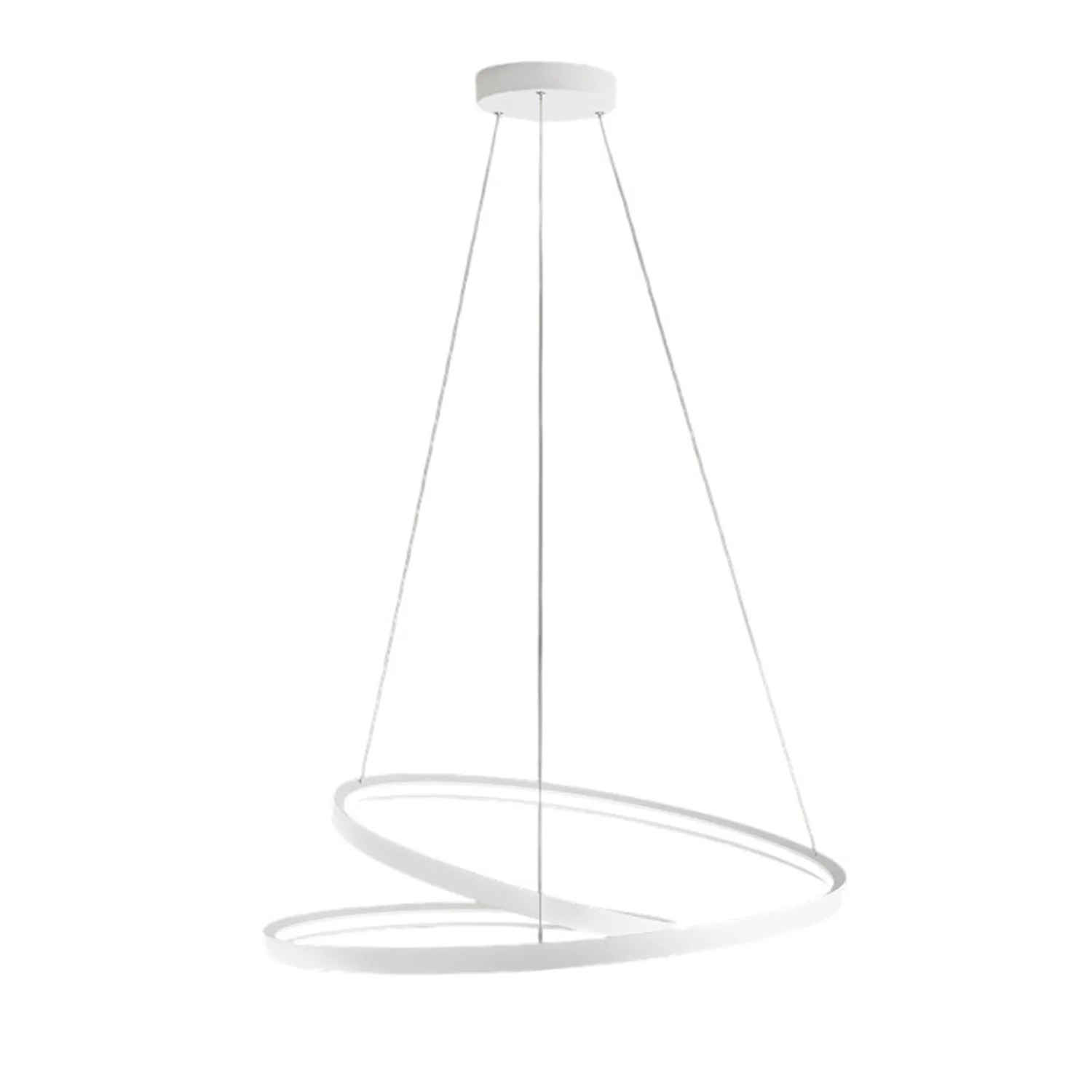 Sospensione Moderna Ritmo Metallo Bianco Led 55W Dimmerabile Ip20