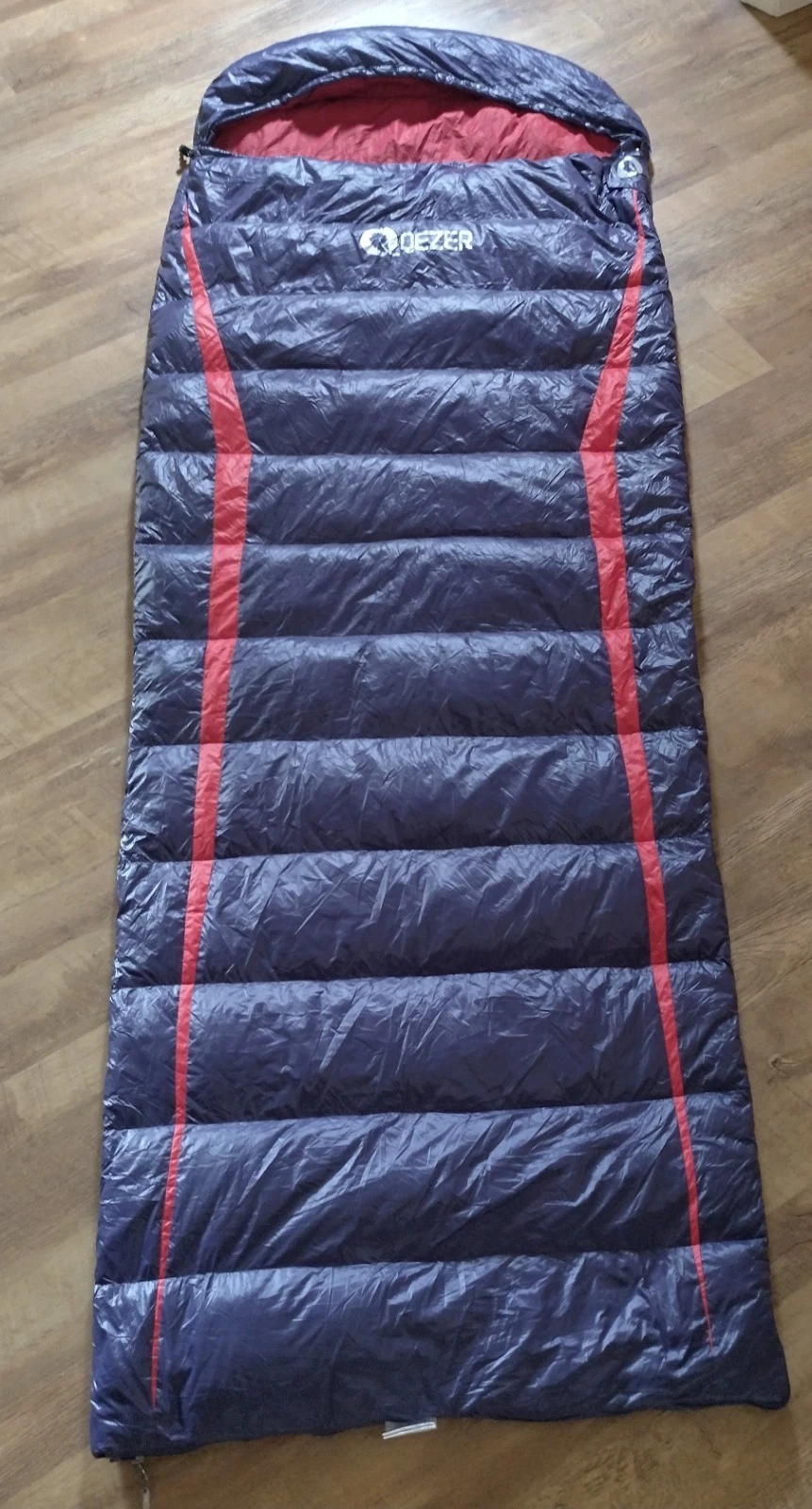 QEZER Down Sleeping Bag Lightweight Rectangular Large NEW 600FP Camping Festival