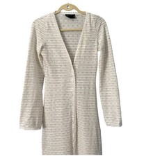 NWOT Asos Design Button Front Flared Long Sleeve Cream Maxi Dress 0