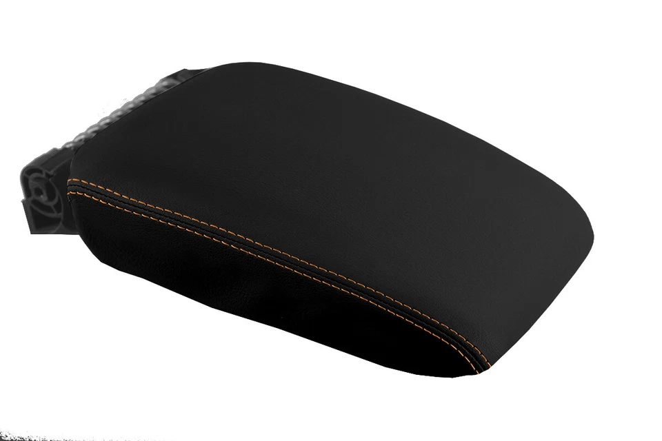 Se adapta a Volkswagen EOS 2007-2015 PVC consola tapa reposabrazos cubierta puntada naranja Foto 2 de 4