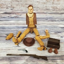 Vtg Johnny West Marx Action Figure For Parts W/ Accessories Rifle Gun Hat Spurs