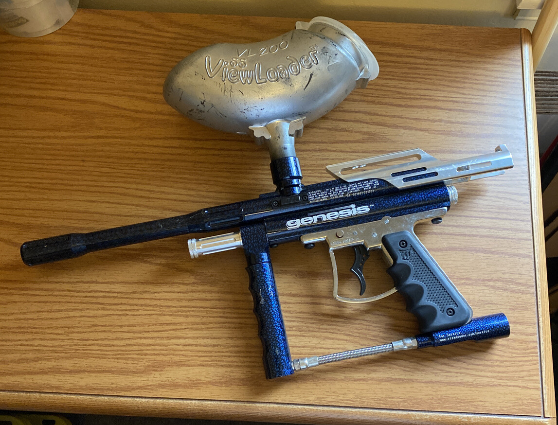 vintage paintball gun Genesis With VL200 View Loader | eBay