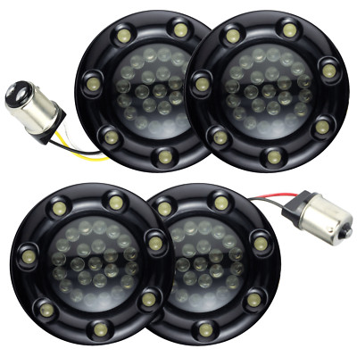 Eagle Lights 2'' LED Front / Rear 1156 Turn Signals Black Trim Ring & Resistors