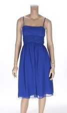 Alfred Angelo Cobalt Blue Chiffon Bridesmaid Formal Evening Dress sz 6