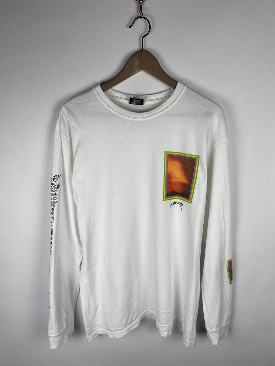 STUSSY INFERNO PIG. DYED LS TEE Long Sleeved T Shirt Mens Sz