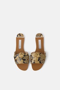 zara animal print sandals