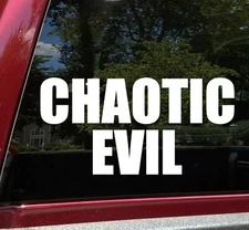 Chaotic Evil Vinyl Sticker - RPG Role Playing Character Alignment V2 - Decal
